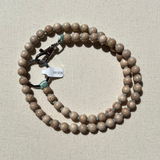 Long Perlen Keychain - Natural / Dark Salvia