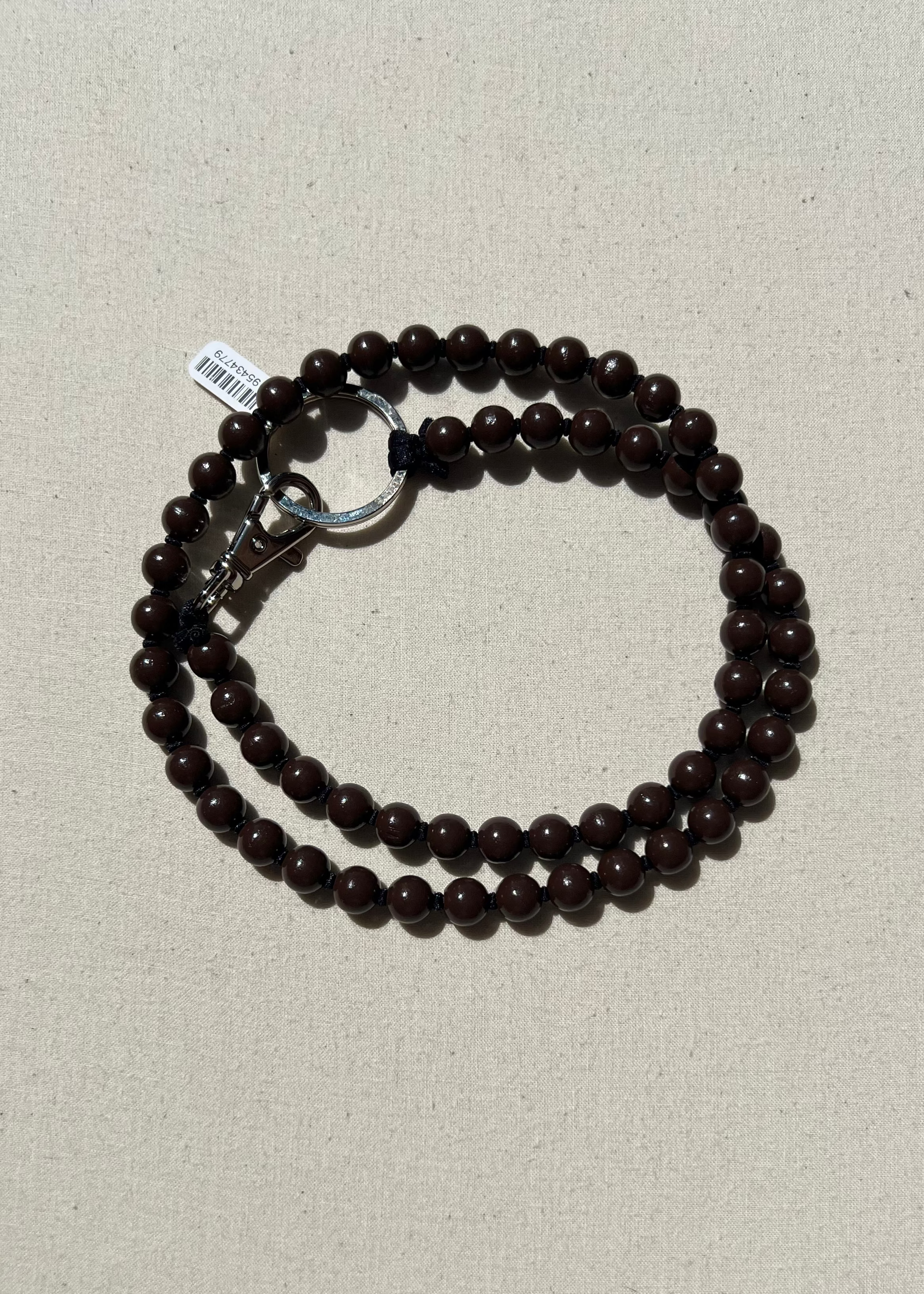 Long Perlen Keychain - Brown / Black