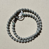Long Perlen Keychain - Light Grey / Salvia