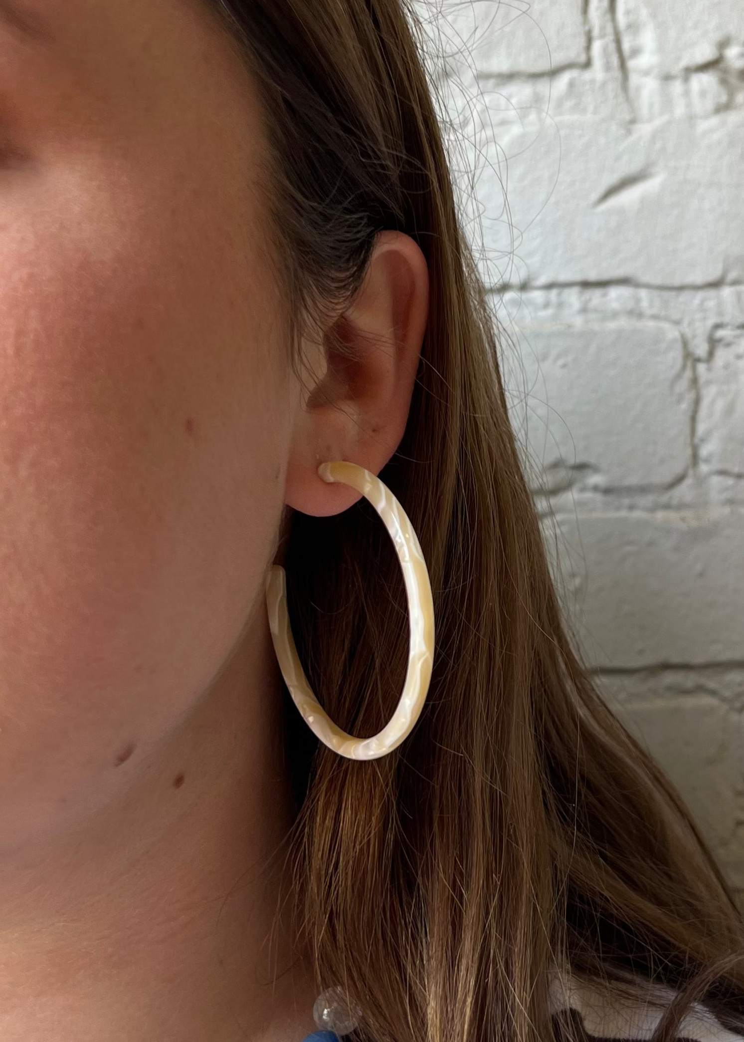 Large Hoops - Ivory
