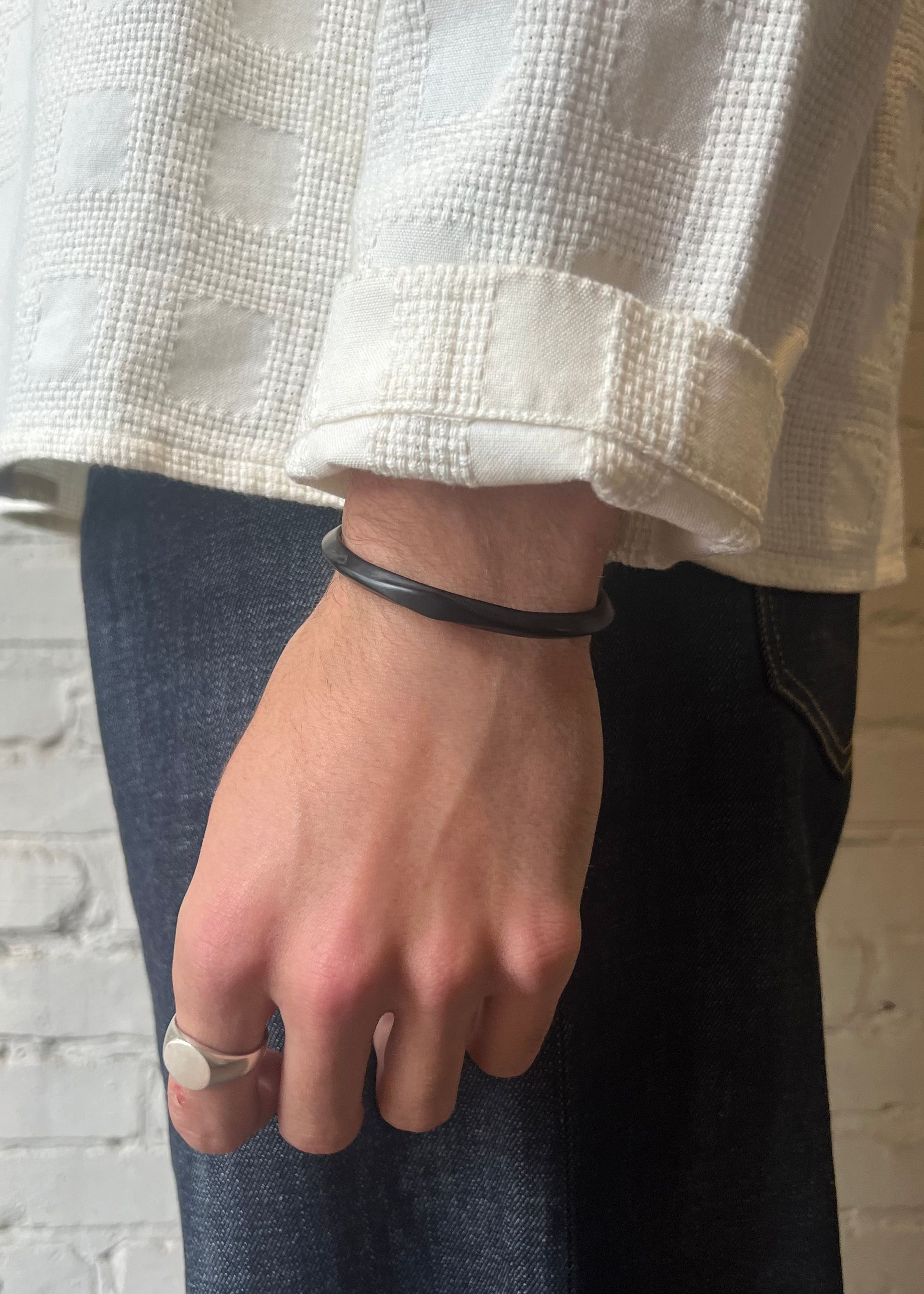 Diamond Top Cuff - Black Steel