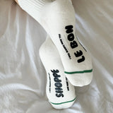 Hugger Socks - White / Black