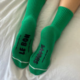 Hugger Socks - Kelly / Black