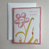 Hello Baby Flower Card