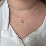 Sunburst Charm Necklace - Gold
