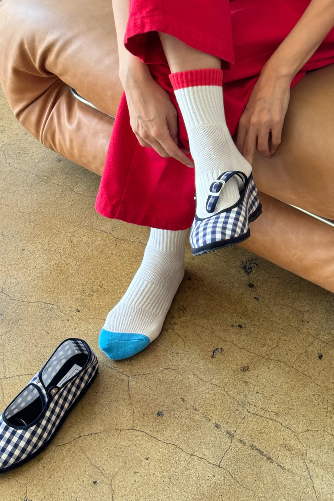 Girlfriend Socks - Blue Red