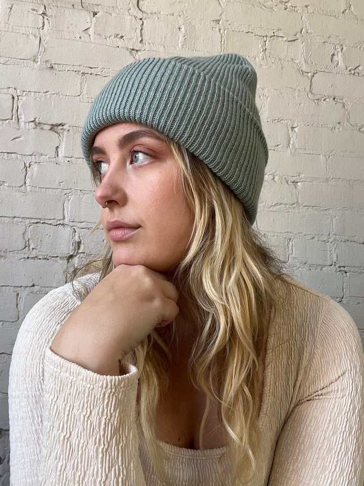 Beechfield Cuffed Beanie - Dusty Green