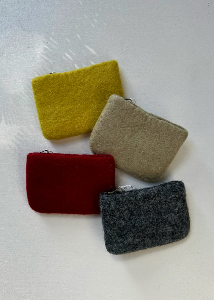 Wool Coin Pouch - Sage