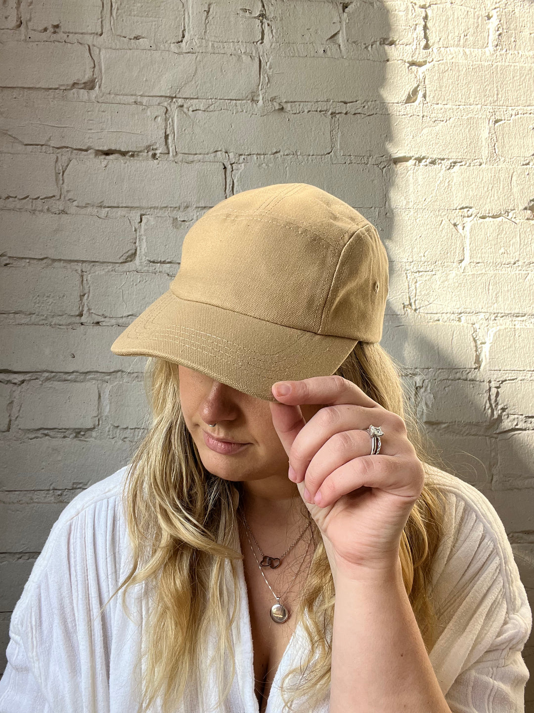 Laurel 5 Panel Cap - Sand Twill