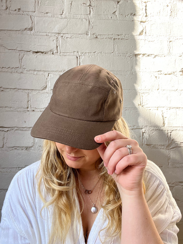 Laurel 5 Panel Cap - Brown Twill