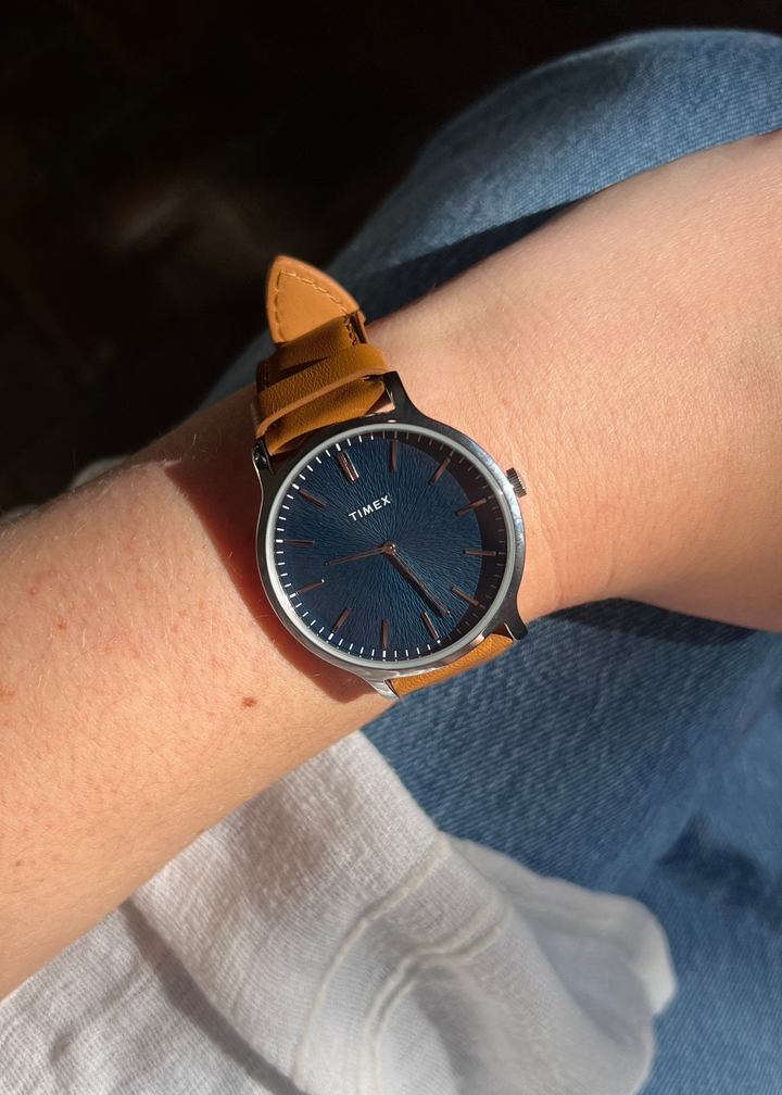 Gallery 40mm Watch - Brown/ Blue/ Silver