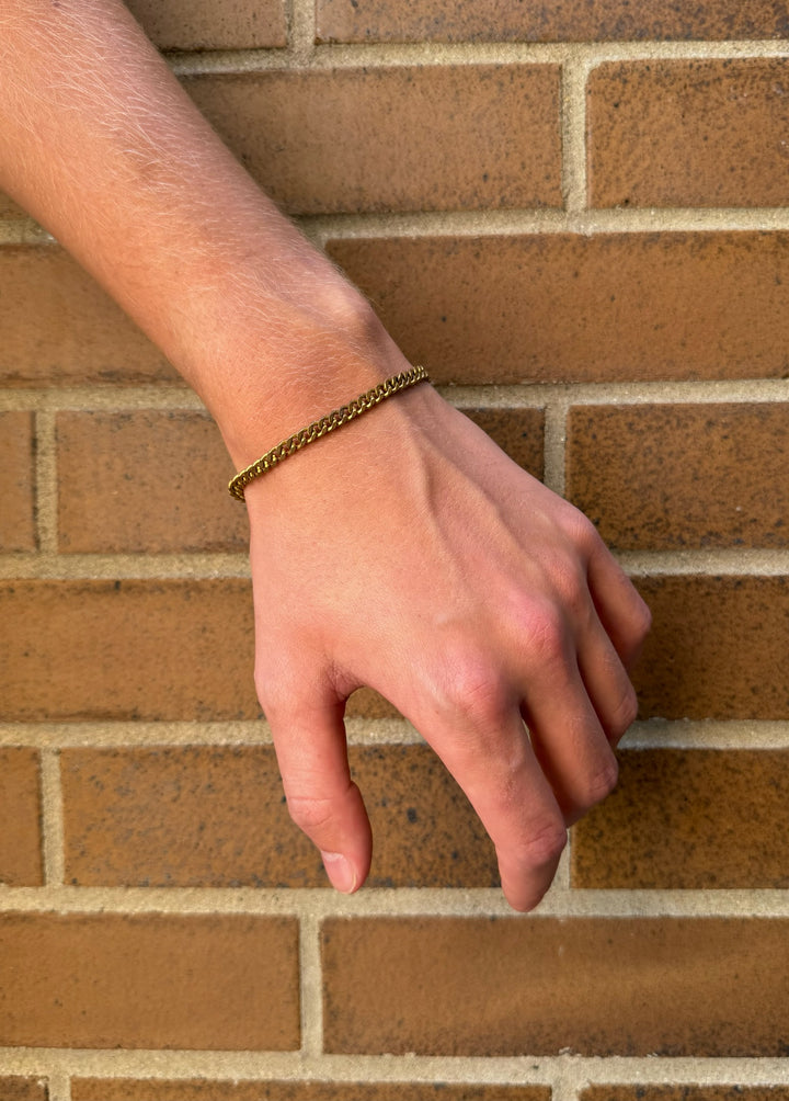 Thin Chain Bracelet - Brass