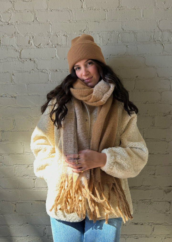 Oversized Scarf - Brown