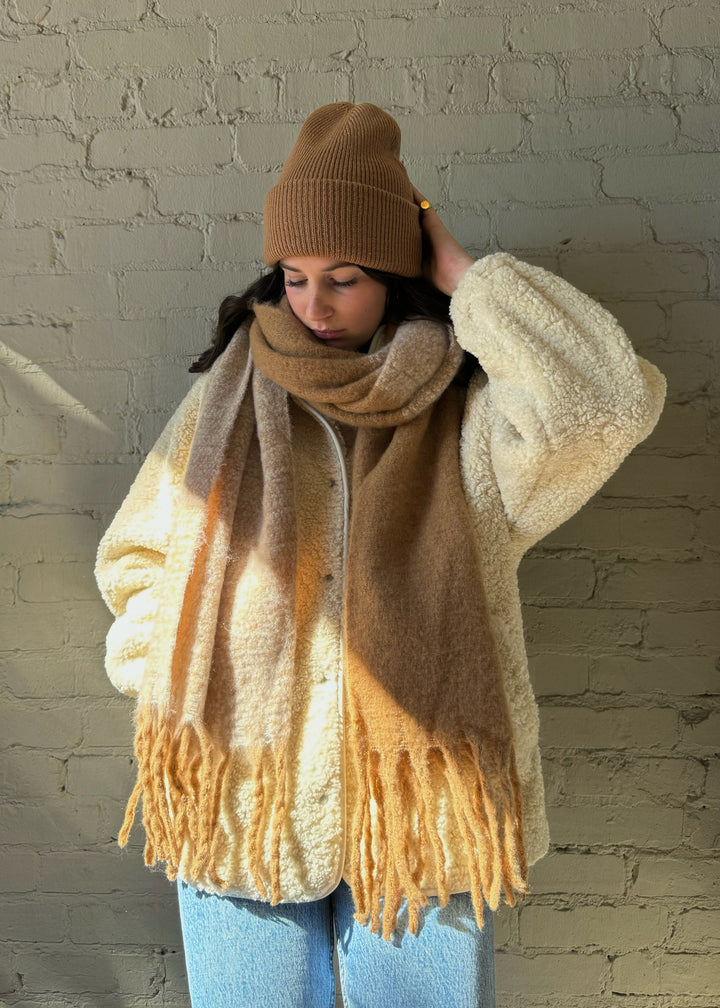 Oversized Scarf - Brown