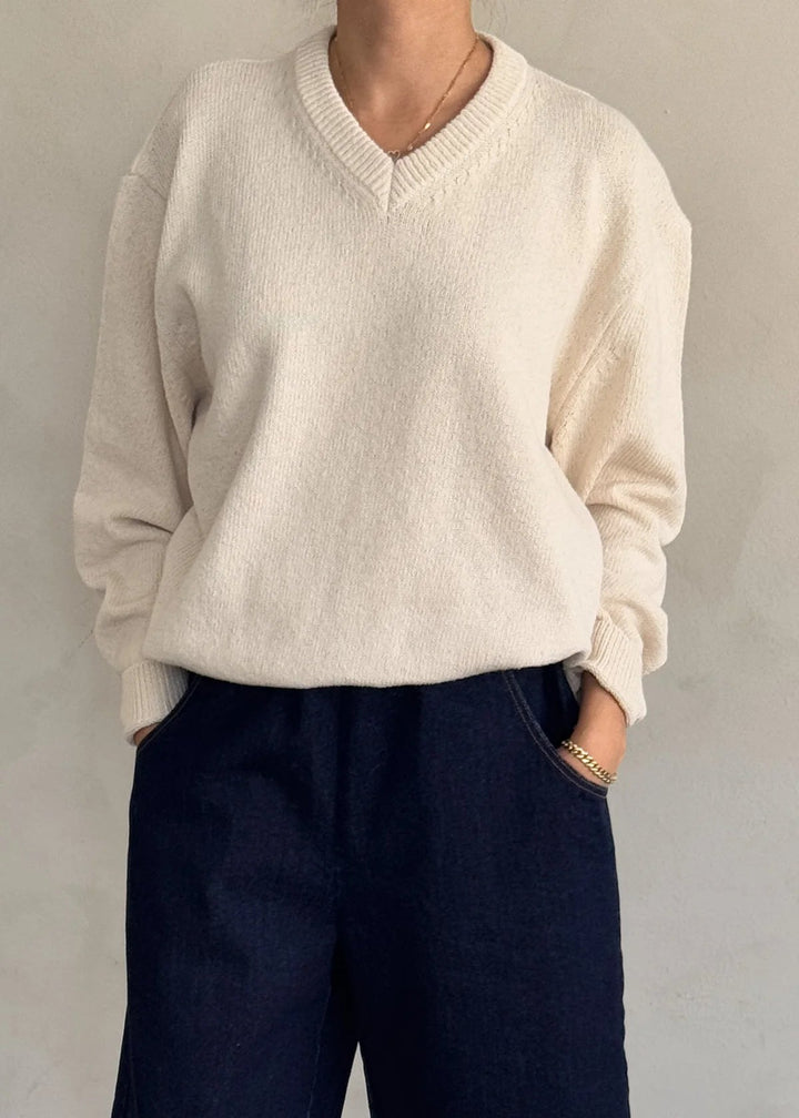 Gabby Cotton Sweater - Naturel