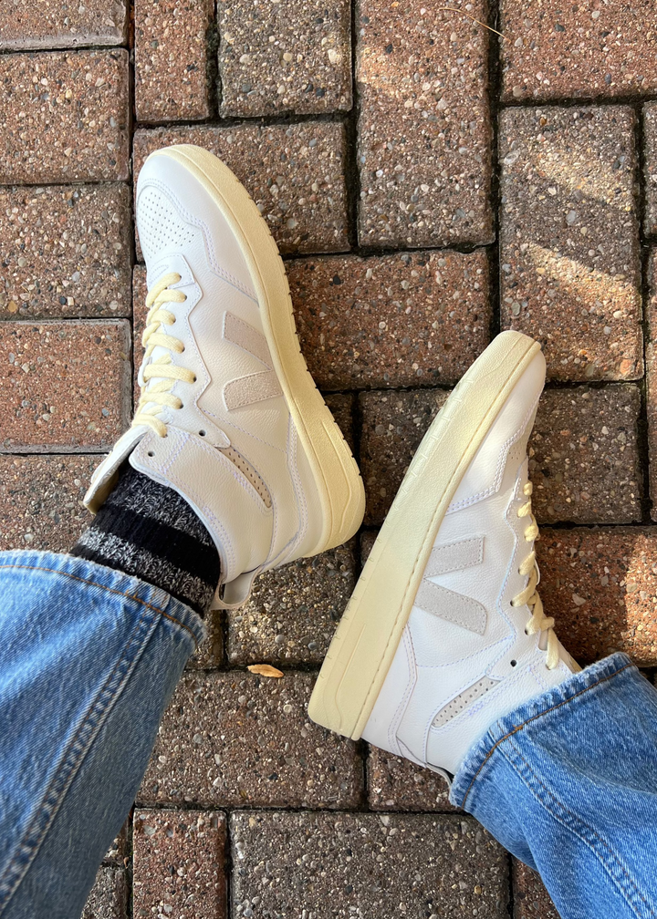 Women's V-95 Leather - White / Natural