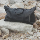 Malbec Weekend Bag - Black/ Leather Strap