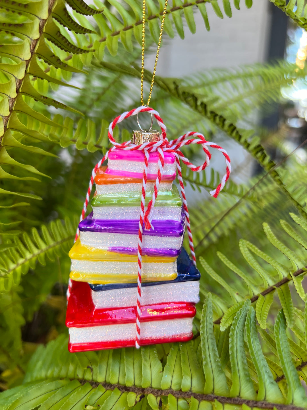 Stacked Books Ornament