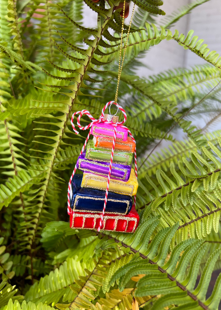 Stacked Books Ornament