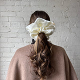 Giant Satin Scrunchie - Ivory