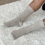 Extended Cashmere Socks - Fawn