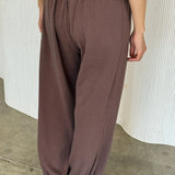 Pointelle Balloon Pants - Chocolate