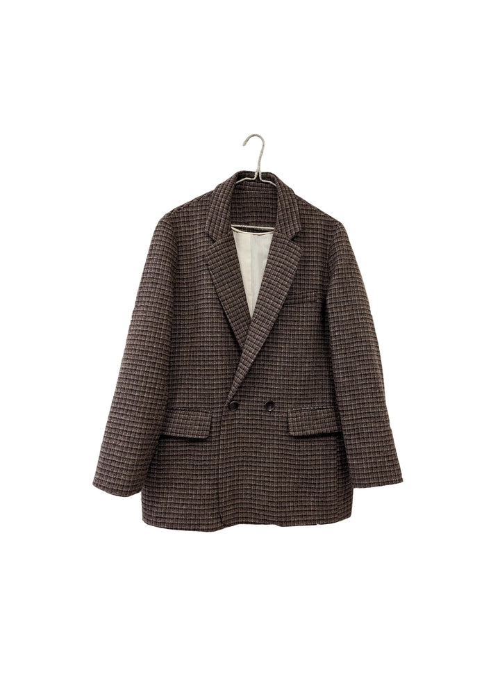 Wool Blend Jacket - Brown