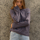 Porto Stripe Long Sleeve - Cafe