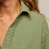 James Poplin Button Down - Aloe