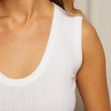Jordan Pointelle Tank - White