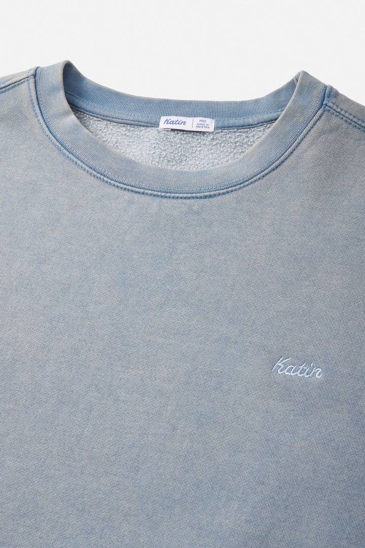 EMB Crew Fleece - Washed Blue Sand