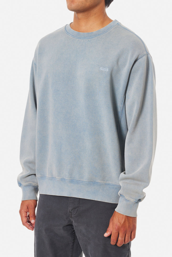 EMB Crew Fleece - Washed Blue Sand