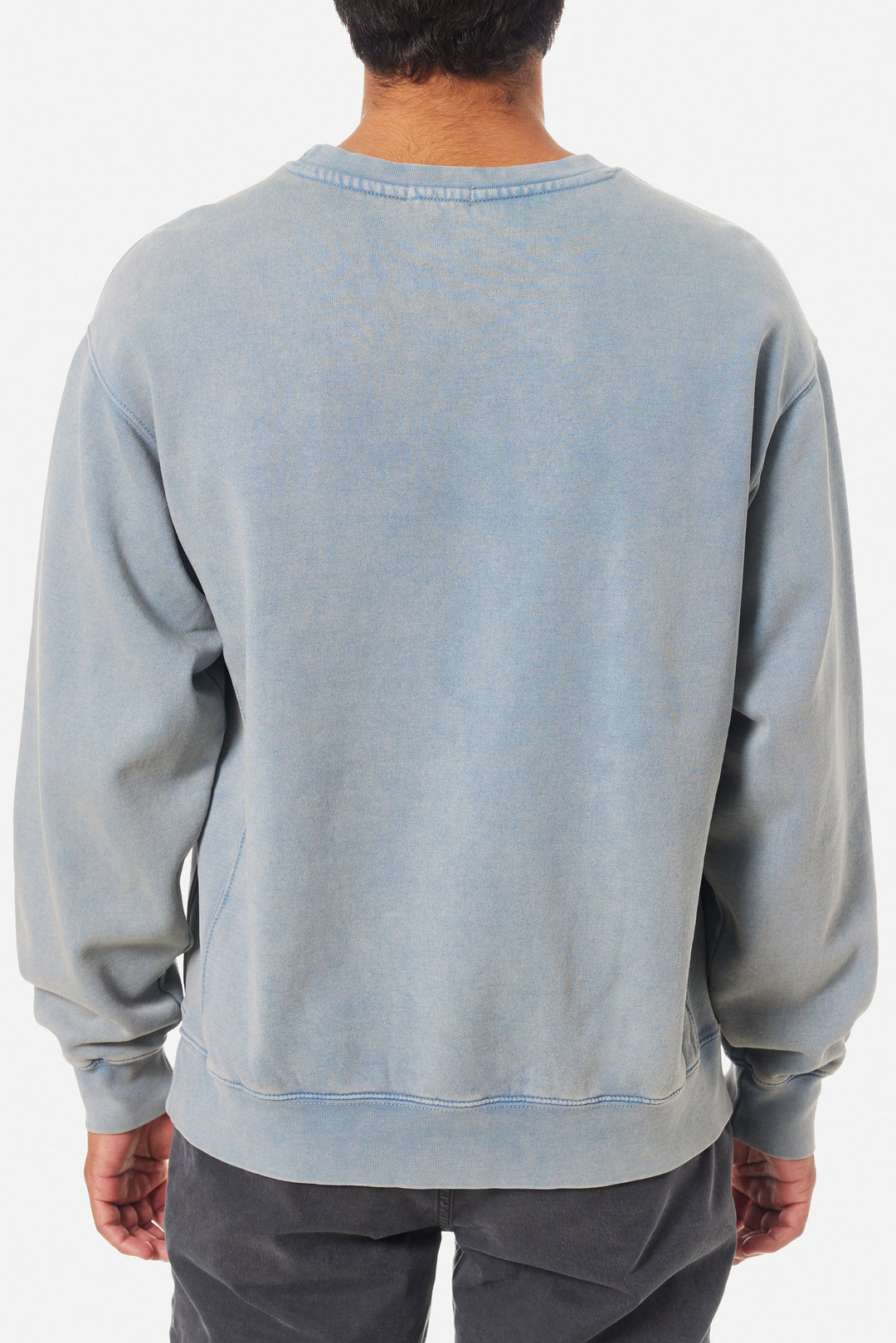 EMB Crew Fleece - Washed Blue Sand