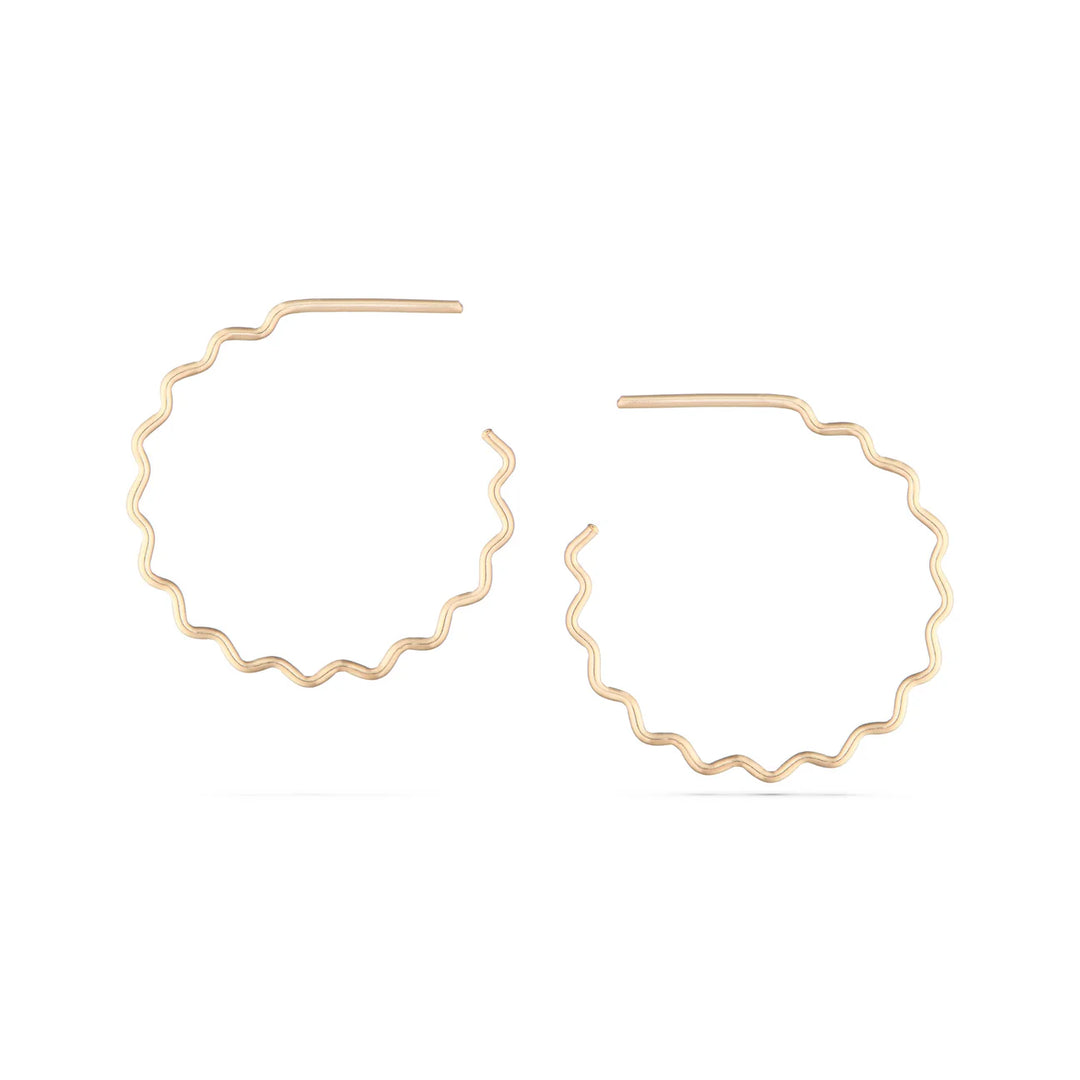 Krinkle Earrings Large - Gold