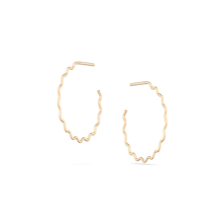 Krinkle Earrings Large - Gold