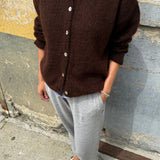 Leila Mohair Cardigan - Cocoa Bean