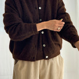 Leila Mohair Cardigan - Cocoa Bean