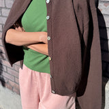 Cotton Leila Cardigan - Brown