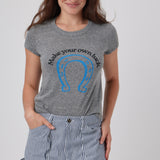 Make Your Own Luck Tee - Heather Grey