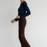Rib Kick Flare - Espresso