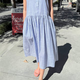 Marianne Dress - Blue Stripe