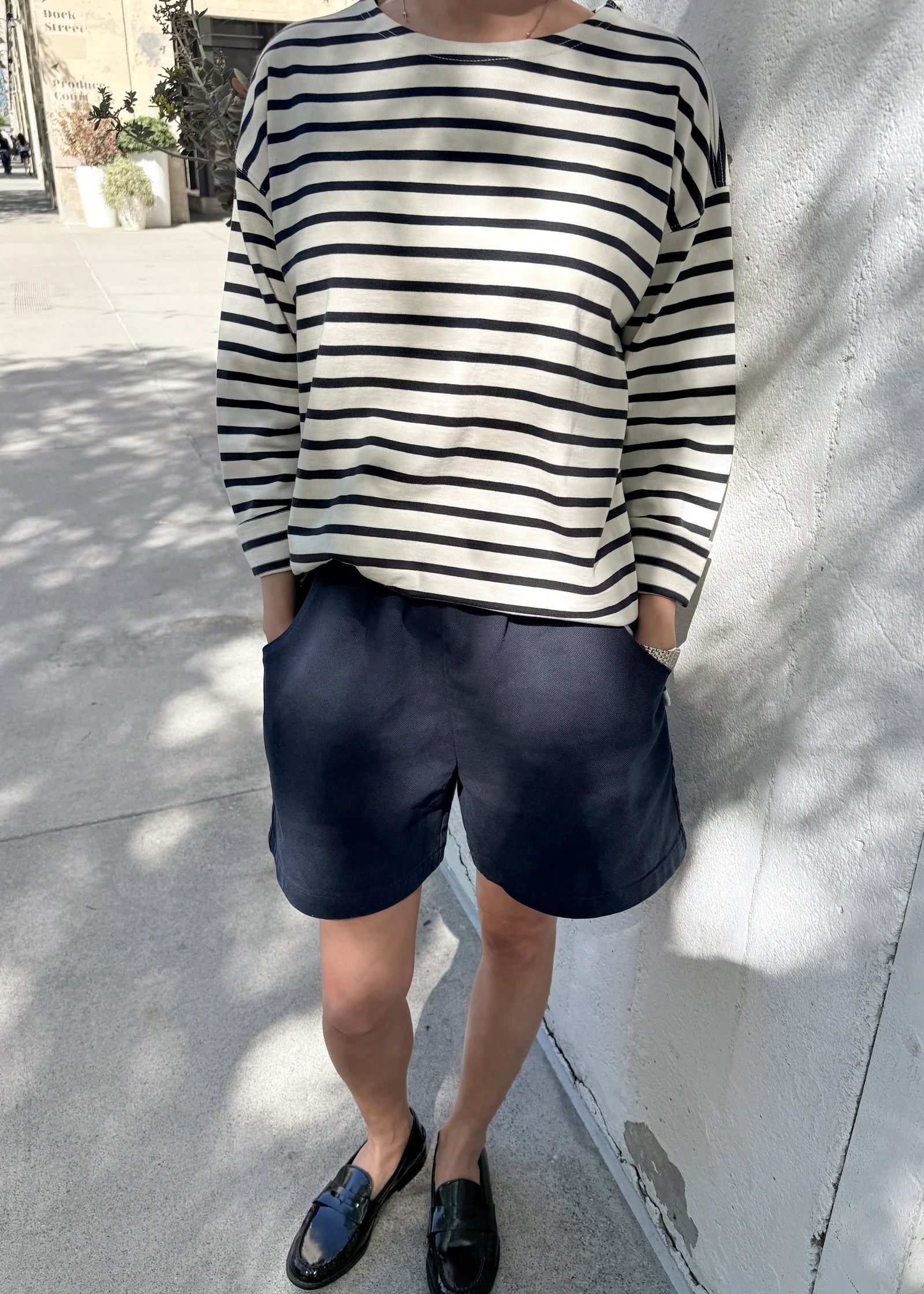 Marseille Top - Navy / Cream