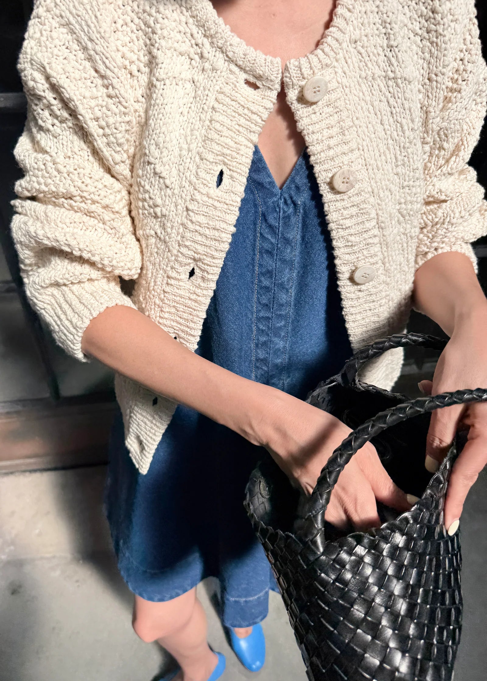 Mason Cotton Cardigan - Naturel