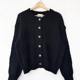 Mason Cotton Cardigan - Black