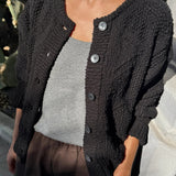 Mason Cotton Cardigan - Black