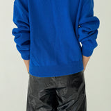 Milo Cotton Sweater - Cobalt