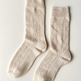 Modal Eyelet Socks - Oyster