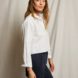 Naomi Poplin Button Down - White