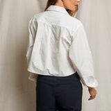 Naomi Poplin Button Down - White