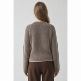 Vertical Stripe Sweater - Brown